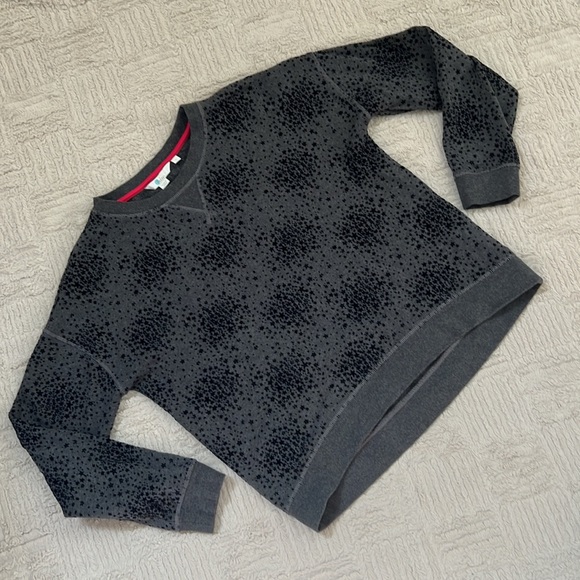 Boden Star Velvet Gray Sweatshirt Arabella Crew Neck, Size Small, EUC - Picture 7 of 16
